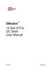 Effective 14 Slot ATCA DC Shelf User Manual