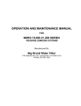 OPERATION AND MAINTENANCE MANUAL