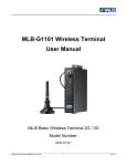 MLB-G1101 Wireless Terminal User Manual