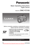 Panasonic Lumix DMC-FZ100 User`s Manual
