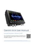 Gemini 4:4:4 User Manual