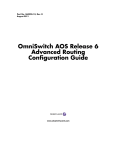 OmniSwitch AOS Release 6 Advanced Routing Configuration Guide