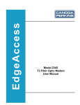 Model 2345 T3 Fiber Optic Modem User Manual