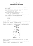 User Manual Digital Wireless Rain Gauge