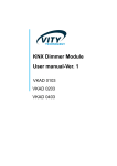 KNX Dimmer Module User manual-Ver. 1