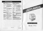 Seiko TP-10 User Manual