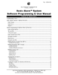 Sonic Alarm System Software Programming & User Manual