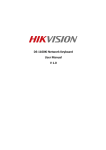 User Manual of DS-1100KI Network Keyboard V1.0