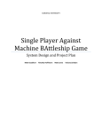 Single Player Against Machine BAttleship Game