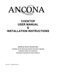 cooktop user manual & installation instructions