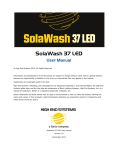 SolaWash 37 LED User Manual