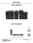 User`s Manual Series SD Limit Controller