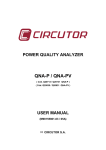 Circutor Power Quality Anayser QNA QNA PV Manual
