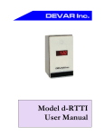 Model d-RTTI User Manual - Categories On Devar, Inc.