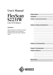 FlexScan S2231W User`s Manual