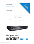 Philips DVDR5570H User Guide Manual
