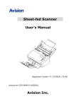 Sheet-fed Scanner User`s Manual Avision Inc.