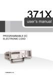 371X SERIES USER MANUAL 371X Series Programmable DC