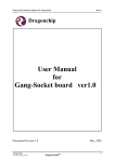 User Manual for Gang-Socket board ver1.0
