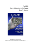 TapCMS (Central Monitoring Software) User`s Manual