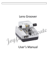 Lens Groover User`s Manual