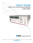 CSM-39400 Current Source Module Manual