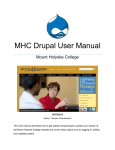 MHC Drupal User Manual - Mount Holyoke College