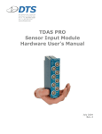 TDAS PRO Sensor Input Module Hardware User`s Manual
