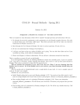 CS 6110 – Formal Methods – Spring 2011
