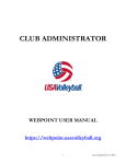 Club Admin Webpoint User Manual