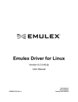 Emulex Driver for Linux Version 8.2.0.48.2p User Manual