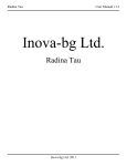 Inova-bg Ltd. Radina Tau User Manual