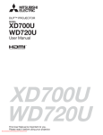 Mitsubishi Electric XD700U DLP User Guide