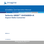 XHD6800+A Aspect Ratio Converter Installation and Operation