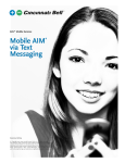 Mobile AIM® via Text Messaging