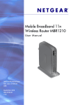 Mobile Broadband 11n Wireless Router MBR1210 User Manual