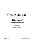 HBAnyware® Command Line Version 4.1 User Manual