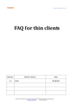 FAQ for thin clients