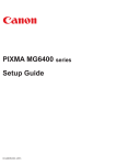 PIXMA MG6400 Setup Guide