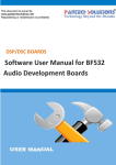 Software User Manual for BF532 Audio