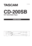CD-200SB Owner`s Manual