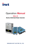 INVT iMars B Series Grid-tied Solar Inverter User Manual