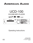 American Audio UCD-100 Manual