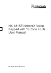 NX-1815E NetworX Voice Keypad with 16 zone LEDs User Manual