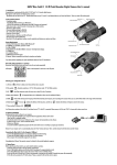 06057 Bino Catch II 1.3 M Pixels Binocular Digital Camera User`s