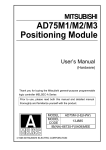 AD75M1/M2/M3 Positioning Module User`s Manual (Hardware)