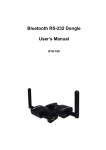 Bluetooth RS-232 Dongle User`s Manual