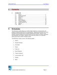 I. Contents 5 Schedules