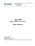 Type AHF Active Harmonic Filter User`s Manual