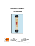 Kobold KSM Series Flow Meters Manual PDF